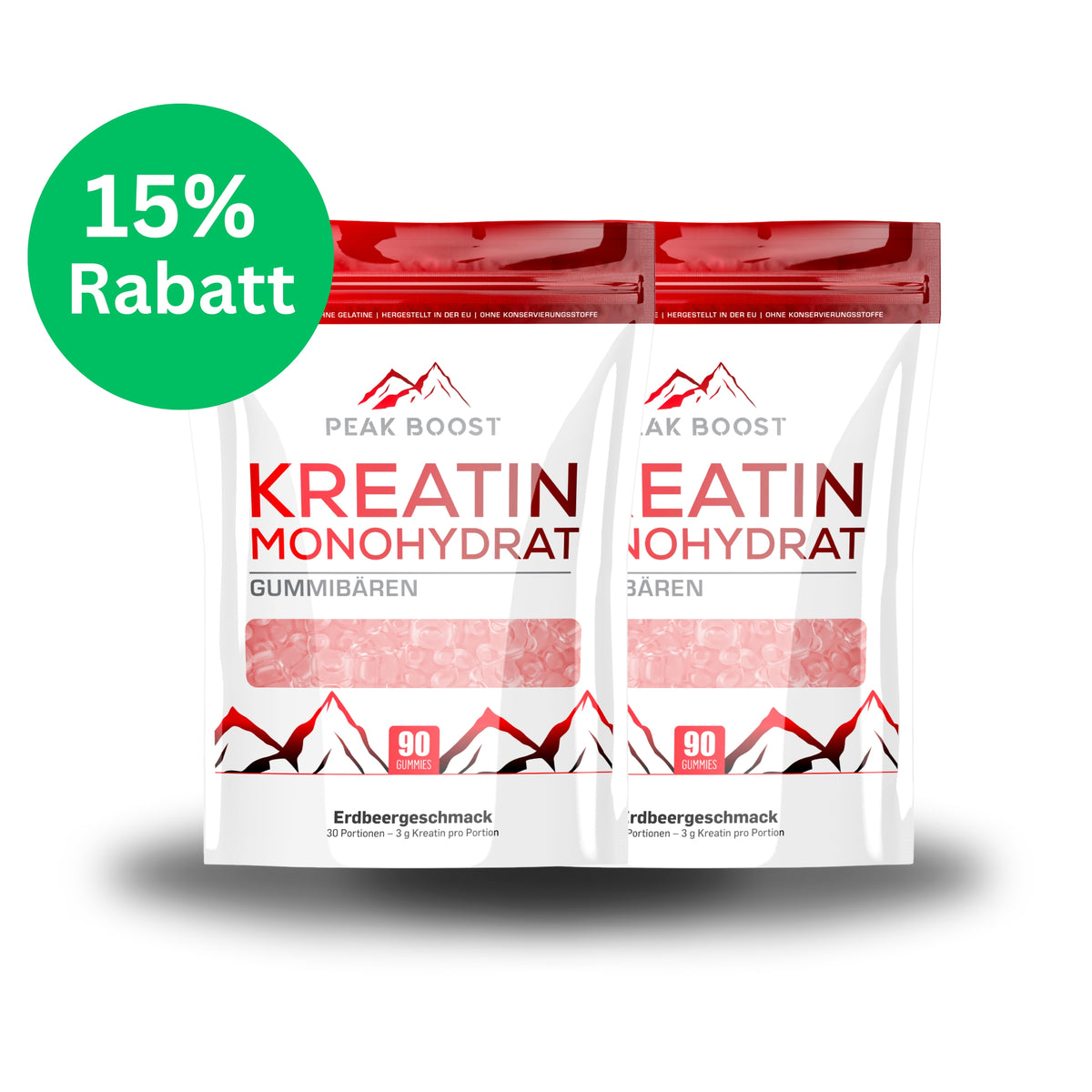 2 x Kreatin Monohydrat Erdbeere