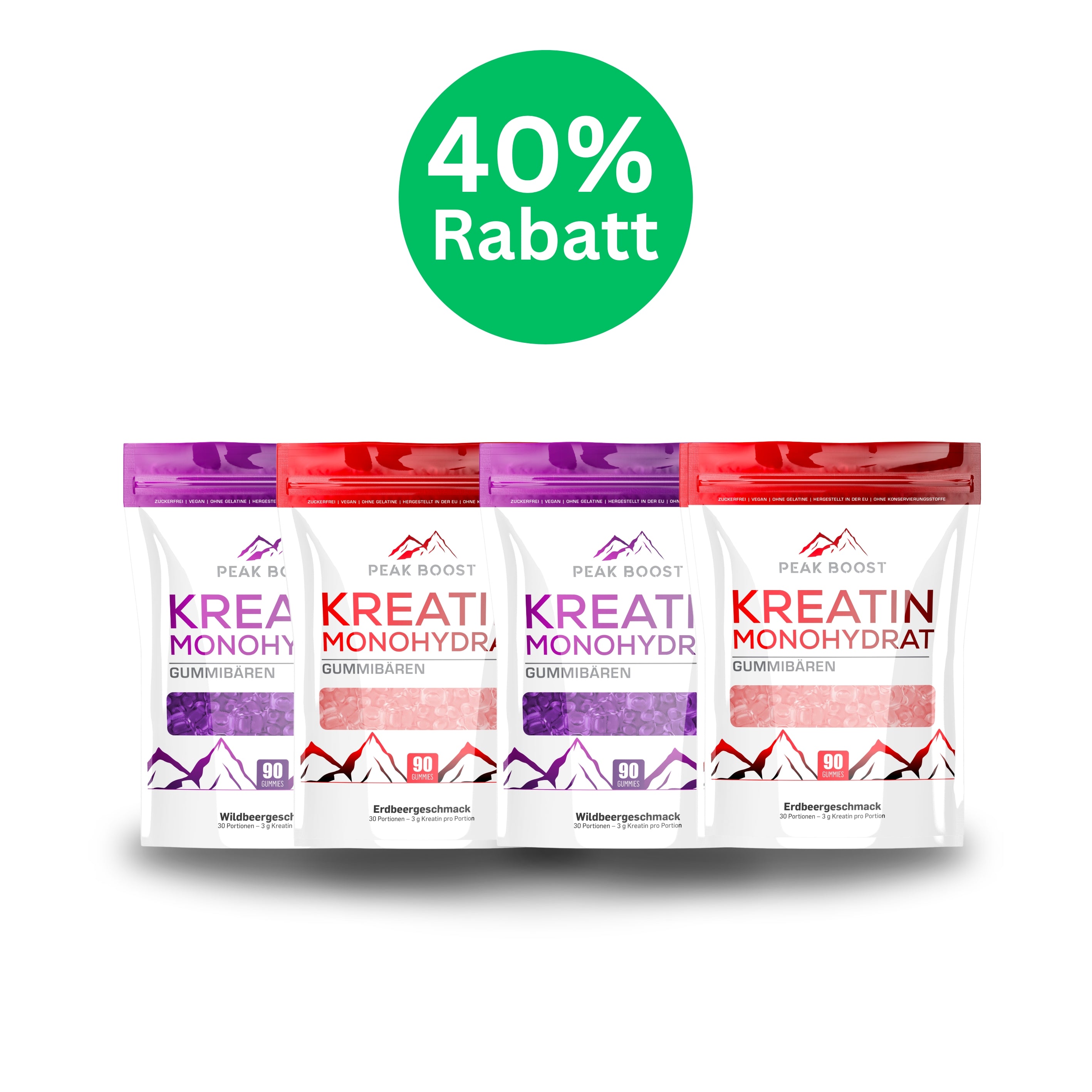 Mix-Pack 2 Erdbeere + 2 Waldbeere