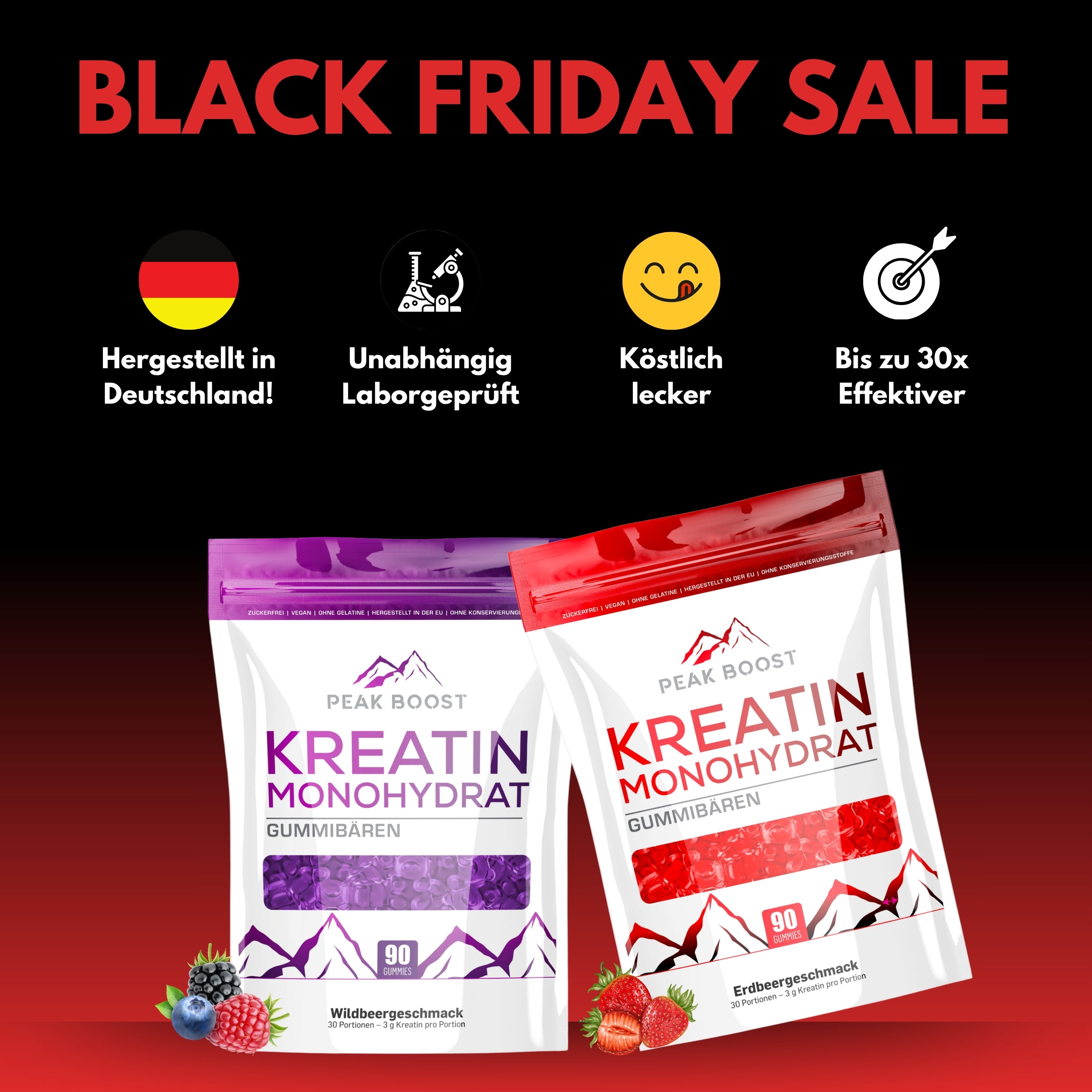 Kreatin Monohydrat | 90 Gummibären