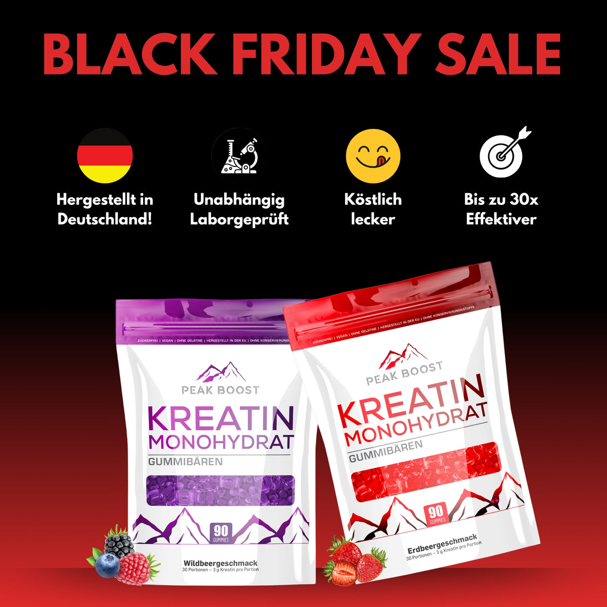 Kreatin Monohydrat | 90 Gummibären