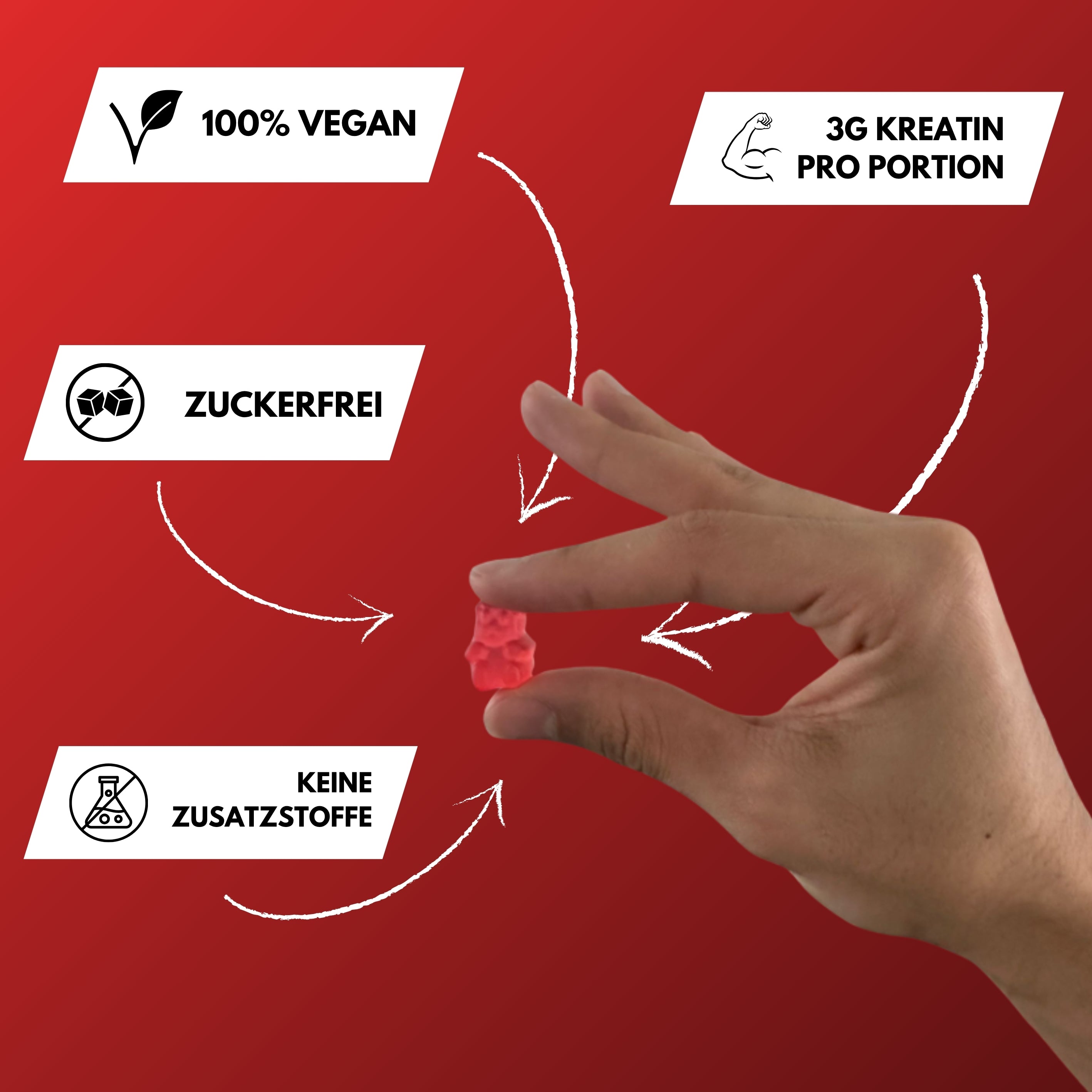 Kreatin Monohydrat | 90 Gummibären