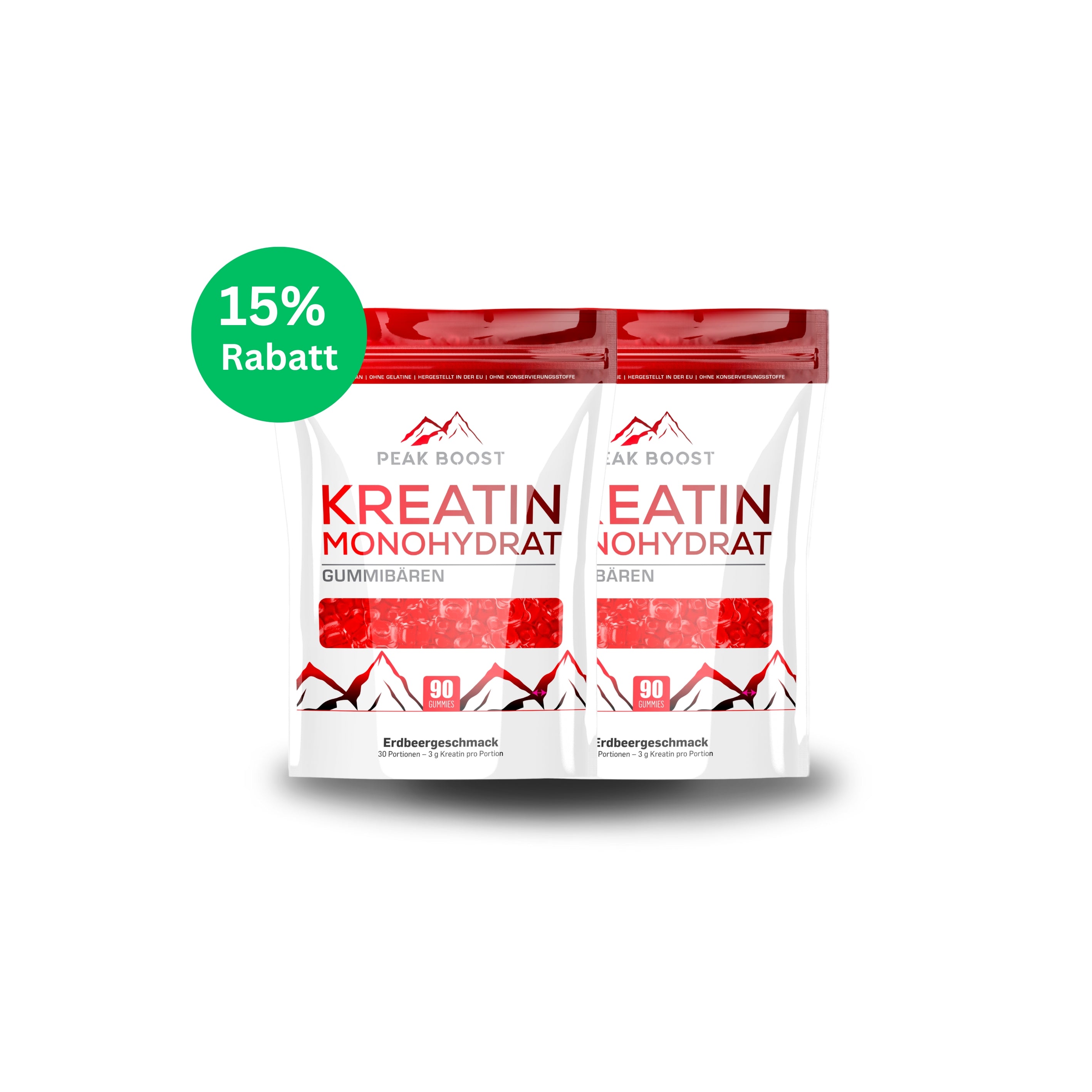 2 x Kreatin Monohydrat Erdbeere