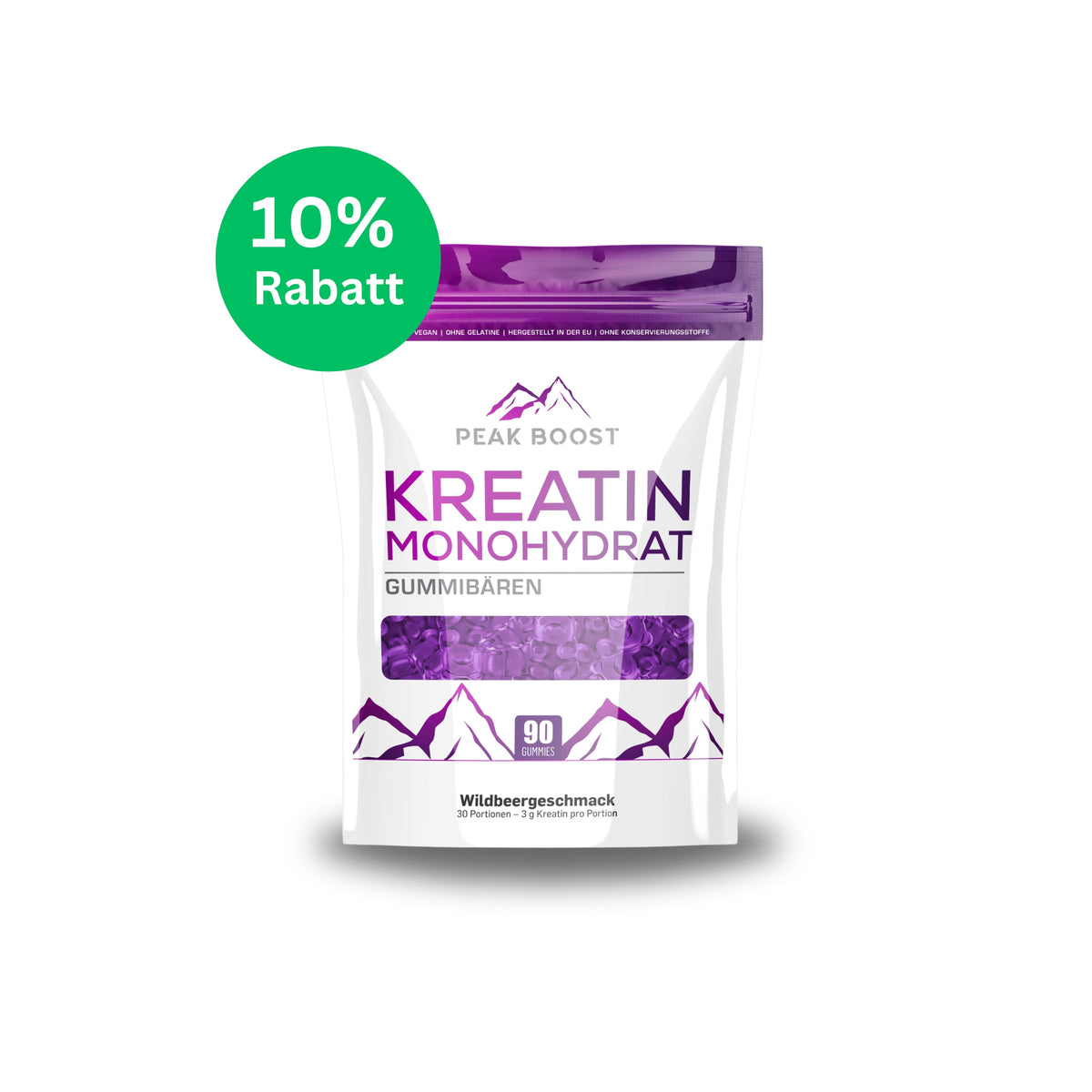 1 x Kreatin Monohydrat Waldbeere